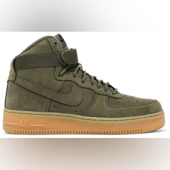 Sz 5.5y Nike Air Force 1 High WB GS \'Medium Olive\'